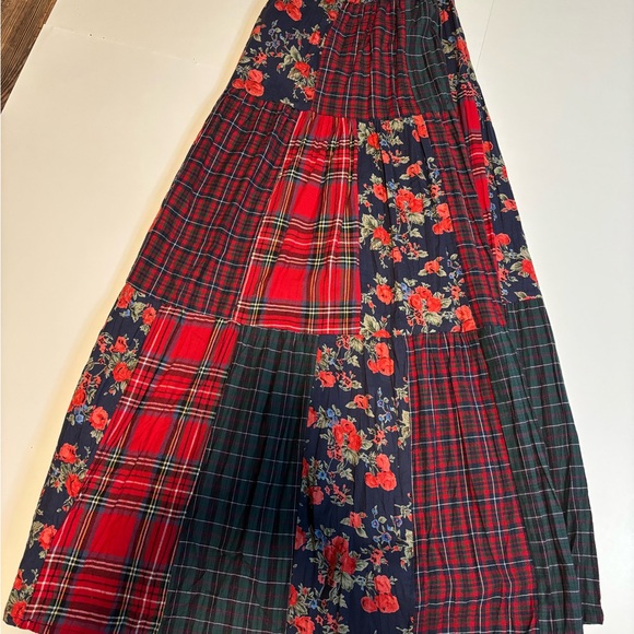 Petite Sophisticate PXL 2 pc vest & skirt patchwork plaid & floral - Picture 13 of 13